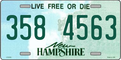 NH license plate 3584563