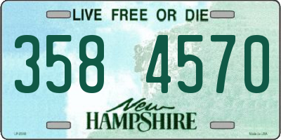 NH license plate 3584570