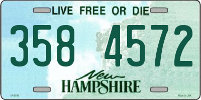 NH license plate 3584572