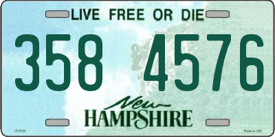 NH license plate 3584576