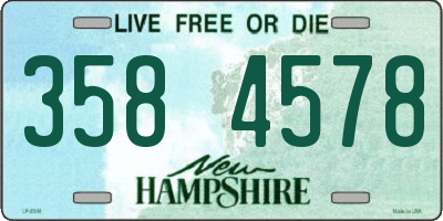 NH license plate 3584578