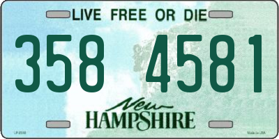 NH license plate 3584581