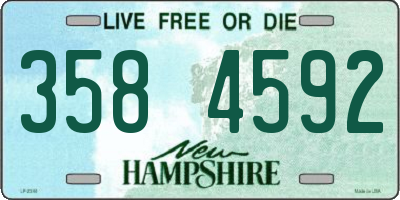 NH license plate 3584592