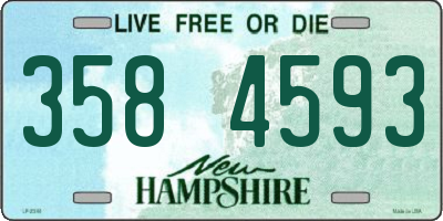 NH license plate 3584593