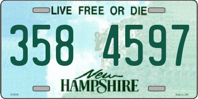 NH license plate 3584597