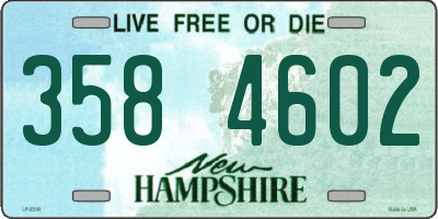 NH license plate 3584602