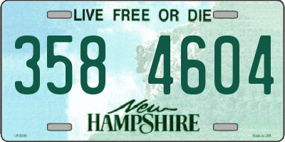 NH license plate 3584604