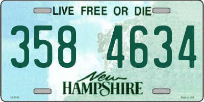 NH license plate 3584634