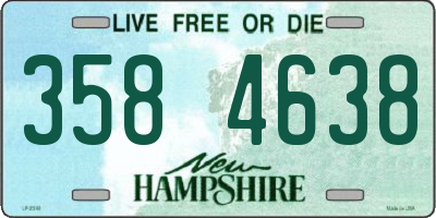 NH license plate 3584638