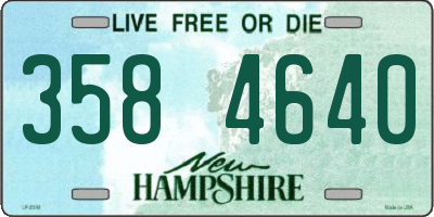 NH license plate 3584640