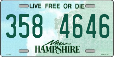 NH license plate 3584646