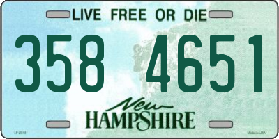 NH license plate 3584651