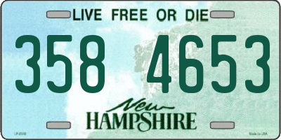 NH license plate 3584653