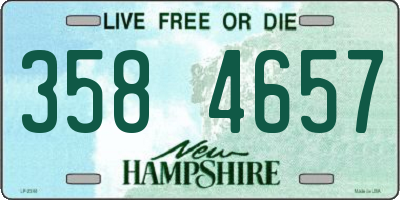 NH license plate 3584657