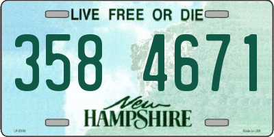 NH license plate 3584671