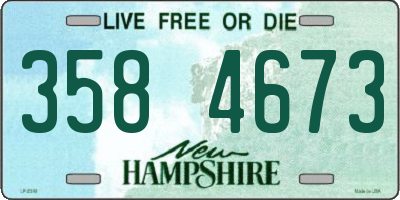 NH license plate 3584673