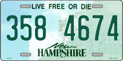 NH license plate 3584674