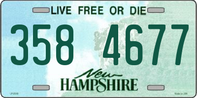 NH license plate 3584677