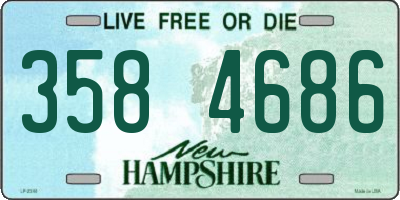 NH license plate 3584686