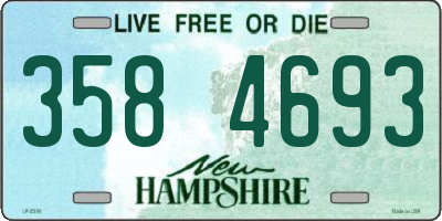 NH license plate 3584693
