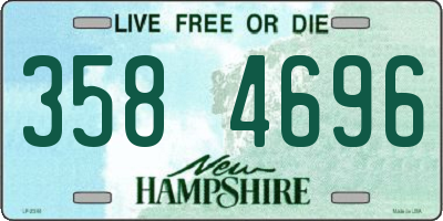 NH license plate 3584696