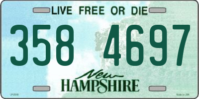 NH license plate 3584697