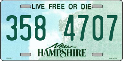 NH license plate 3584707