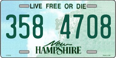 NH license plate 3584708