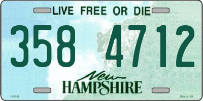 NH license plate 3584712