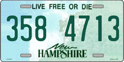 NH license plate 3584713