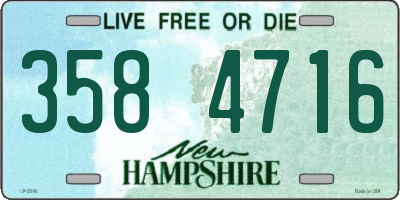 NH license plate 3584716
