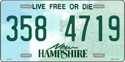 NH license plate 3584719