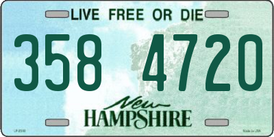 NH license plate 3584720