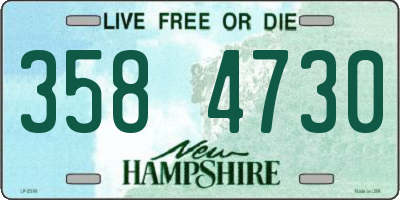 NH license plate 3584730