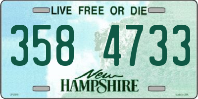 NH license plate 3584733