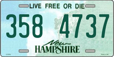 NH license plate 3584737