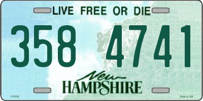 NH license plate 3584741