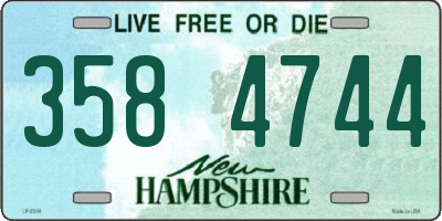 NH license plate 3584744