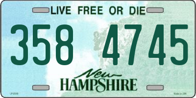 NH license plate 3584745