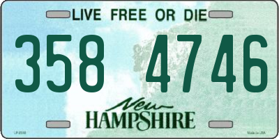 NH license plate 3584746