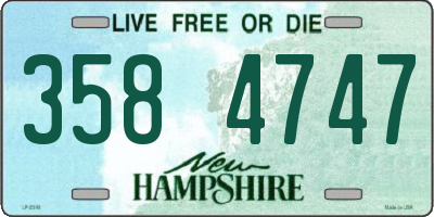NH license plate 3584747