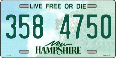 NH license plate 3584750