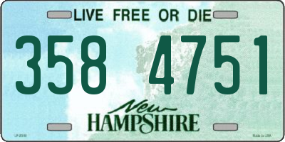 NH license plate 3584751