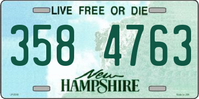 NH license plate 3584763