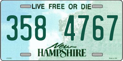 NH license plate 3584767