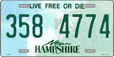 NH license plate 3584774