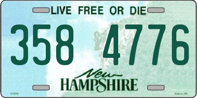 NH license plate 3584776