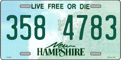 NH license plate 3584783