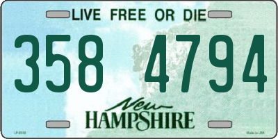 NH license plate 3584794