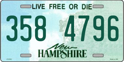 NH license plate 3584796
